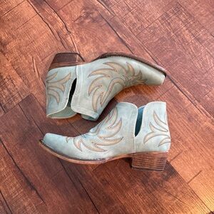 Roper Turquoise Green Ankle Booties